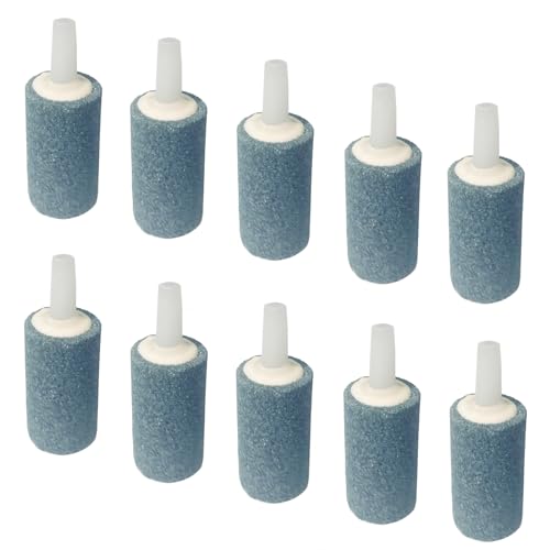 10 Pack Aquarium Air Stones - Air Pump Accessories of 1 Inch Cylinder Fish Tank Air Stone Aerator Bubble Diffuser for Nano Air Pumps Fish Tanks and Small Buckets - size: 1" 10 PCS