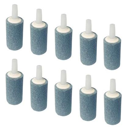 10 Pack Aquarium Air Stones - Air Pump Accessories of 1 Inch Cylinder Fish Tank Air Stone Aerator Bubble Diffuser for Nano Air Pumps Fish Tanks and Small Buckets - size: 1" 10 PCS
