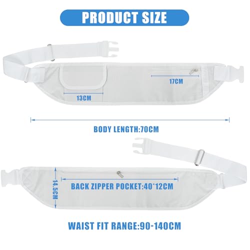 Qianliniuinc Men's Ihram Belt with Multi-Pocket Storage,Adjustable Ihram Belt for Men for Umrah Essentials and Hajj