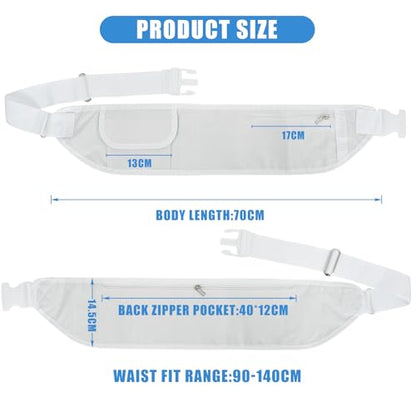 Qianliniuinc Men's Ihram Belt with Multi-Pocket Storage,Adjustable Ihram Belt for Men for Umrah Essentials and Hajj