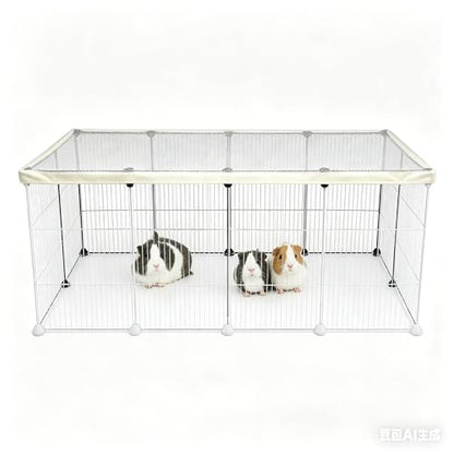 Cage Cover, Ventilated Mesh Top for C&C Midwest Guinea Pig Cage, Breathable & Escape-Proof Small Animal Enclosure Lid with Secure Clips for Rabbits（Not Include cage） (56inx28in Cage Cover) - color: 56inx28in Cage Cover