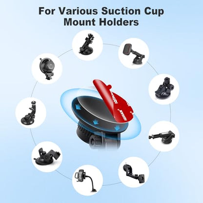 5pcs Sticky Adhesive Pads for Car Phone Mount, 70mm/ 2.76" Double-Sided Heavy Duty Sticker Gel Mounting Tapes Replacement Kit for Suction Cup Dashboard Cell Phone Holder Windshield Dash Cam GPS Base - size: 2.76" / 70mm