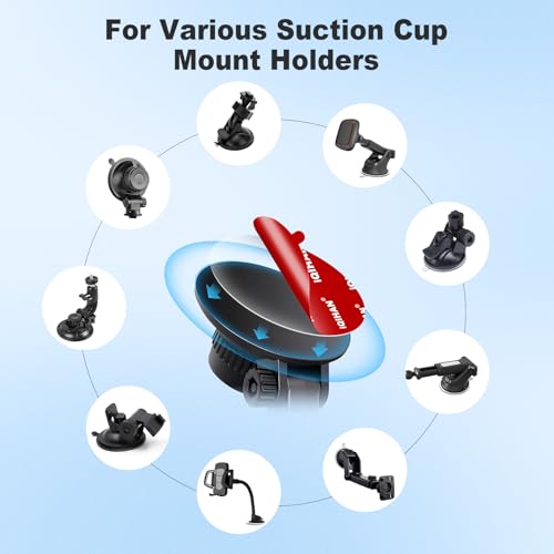 Sticky Adhesive Dashboard Mounting Pad, 5pcs 3.15" Double-Sided Circle Tapes Replacement for Suction Cup Phone Mount, Strong Gel Clear Sticker for Base of Car Windshield Phone Holder, Dash Cam, GPS - size: 3.15" / 80mm