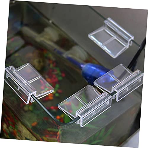 10pcs Acrylic Aquarium Brackets Fish Tank Cover Support Holders Clear Practical Rack for Glass Tanks Safe for Fish and Small Pets