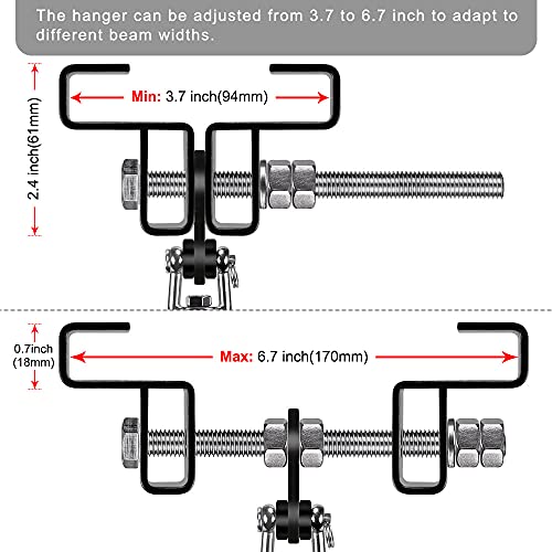 SELEWARE Boxing Punching Bag Hanger, Heavy Bag Hanger Bracket for Heavy Bag Boxing Muay Thai Training Hardware - color: I Beam Clamp with Open Swivel