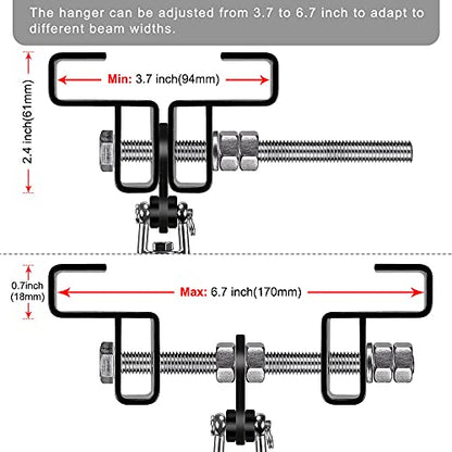 SELEWARE Boxing Punching Bag Hanger, Heavy Bag Hanger Bracket for Heavy Bag Boxing Muay Thai Training Hardware - color: I Beam Clamp with Open Swivel