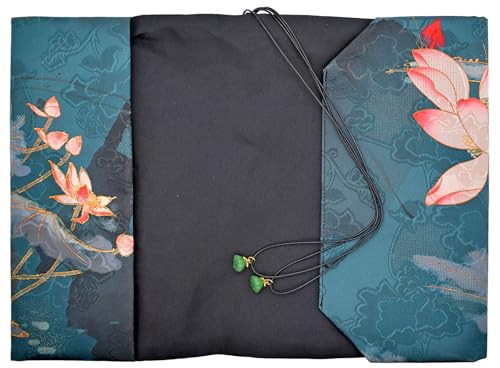 BLBMH A5 Fabric Book Cover for Paperback Journal Notebook Women - Lotus A - color: Lotus a, size: 8.3in