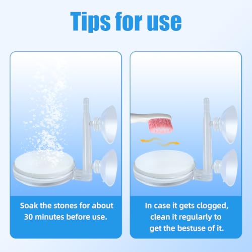 AQUANEAT Aquarium Air Stone Disc, 2 Inch Nano Bubble Stone Kit Quiet Dissolved Oxygen Diffuser with Accessories tubing and valves for Small Fish Tank - size: 2 inch