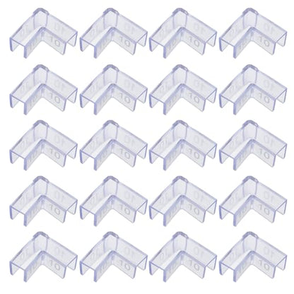 25pcs Fish Tank Glass Edge Protectors, L-Shaped Aquarium Corner Guards for 10mm Glass, Thickened Non-Adhesive Impact-Resistant Corner Covers for Aquarium Safety