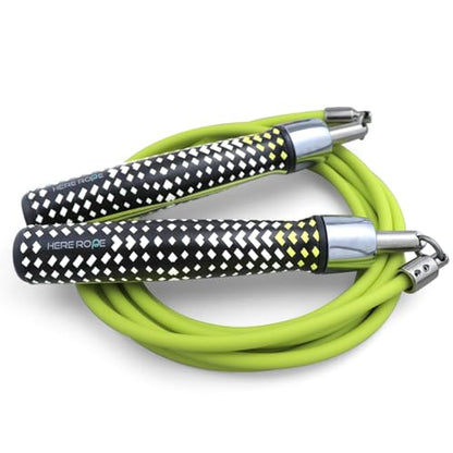 HEREROPE 1/4LB Weighted Jump Rope for Speed, Cardio, Boxing & Workout, Skipping Rope with Ball-bearing, Comfortable & Ergonomic Grip, Tangle Free Cable, Jump Ropes for Men Women Fitness - size: ‎M - 8'4 (User Height 5'4.5" - 5'7")