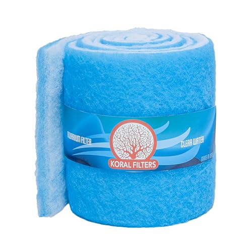 Premium Aquarium Filter Media Pad - Cut-to-Fit Roll, Fresh and Saltwater Safe, Blue & Dye-Free Options, Made in USA (12 ft, Blue) - color: Blue, size: 12 ft