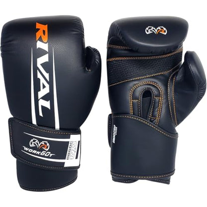 RIVAL Boxing RB60C 2.0 Workout Compact Bag Gloves, Hook and Loop Closure - Ergonomic Fit, Soft Inner Lining, and Pre-Formed Pro Fit - size: Small