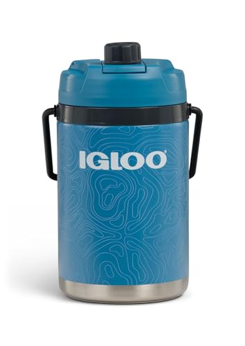 Igloo Trailmate Hybrid 54 oz Insulated Water Bottle, Large Sports Water Jug, Beverage Cooler, Modern Blue - color: Modern Blue