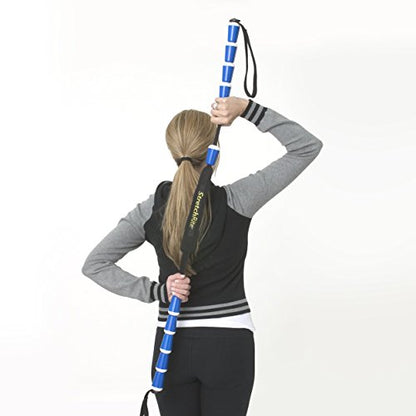 ProStretch StretchRite, Stretching Strap for Sore Muscles, Blue/White | Physical Therapy Stretching Strap with Grip Handles for Tight Muscles - color: Blue/White