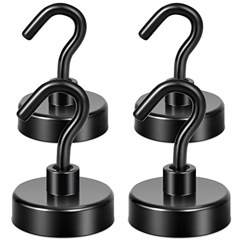 Neosmuk Magnetic Hooks for Cruise Cabins,85lb Heavy Duty,Black,4 Pack - color: Black, size: 1.02 inches