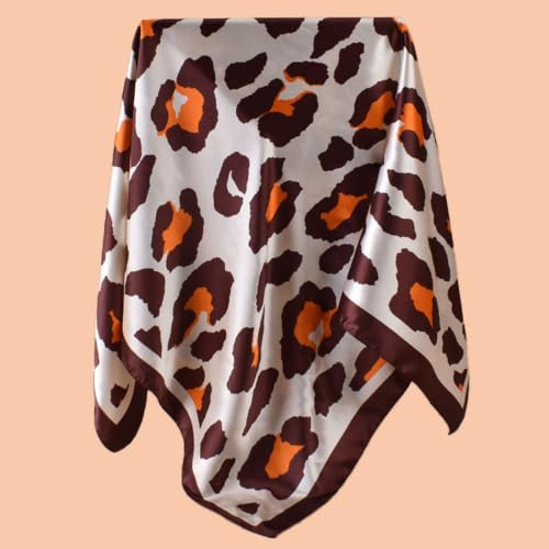 Head Scarf Hair Neck Scarves for Women Purse Bag Scarfs for Handbag Silky Satin Square Headscarf Fashion Hair Bandanas - color: Dark Red 2