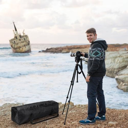 3 Pcs Tripod Carrying Case Bag Water Resistant Durable Lightweight Multifunctional Tripod Carrying Case with Heavy Duty Suit for Tent, Fishing Pole, Lights, Speakers, Cameras(Black,28 Inch)