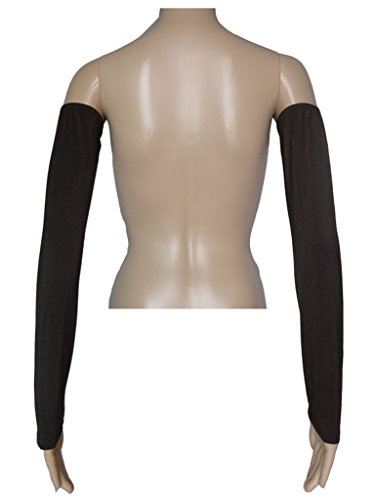 Women's Muslim Modal Arm Stretch Sleeves Cover - color: Coffee