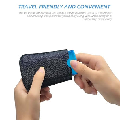 VOFOON Small Pill Organizer 3 Times a Day Daily 2 Pack, Travel Pill Box for Purse Pocket, 3 Compartment Portable Medicine Vitamin Case, Fish Oil Pouch, Supplement Box - size: Small 1 Day x 3 Compartments (Pack of 2)