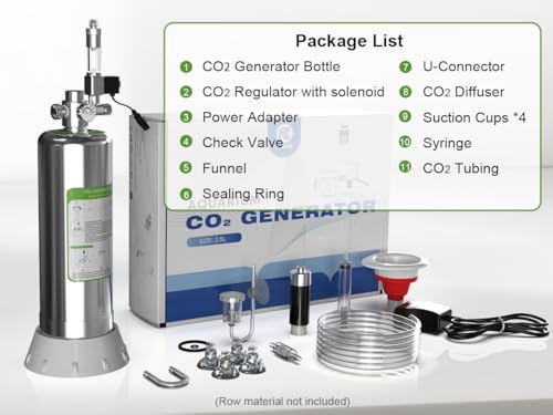 FZONE 5L Upgraded Aquarium CO₂ System with Complete Accessories, CO₂ Generator kit with Integrated Solenoid & Bubble Counter, Safety Valve, Main Switch for Planted Tanks - size: 5L