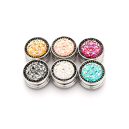Multi-Use Decoration Hijab Brooch Magnet Pin For Women Hijab Scarves - color: Gray+Green+Pink+Orange+Golden+Blue