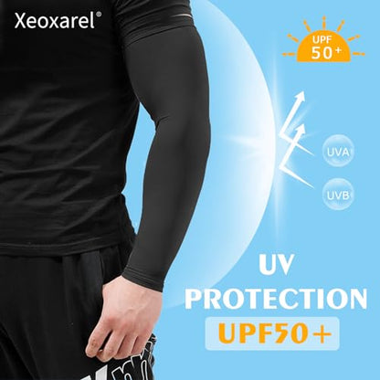 Xeoxarel Arm Sleeves for Men & Women (Available in 4 Pairs/12 Pairs) - color: 4 Pairs Black+white+dark Grey+light Gray