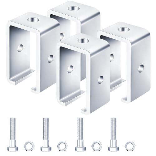 Channel Trolley Track Hanger Bracket for UNISTRUT Strut Channel,Intermediate Support Hanger Brackets for All 1-5/8" Channel Trolley Track,for Unistrut Hardware Trolley(4 Pack) - style: 4 Pack