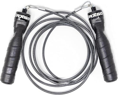Rx Smart Gear Jump Rope - Black Ops Ergonomic Handles with Trans Black Cable Buff 3.4 | Jump Smart Weighted Speed Rope for Sports & Fitness, MMA, HIIT, Cardio Workout - size: Large