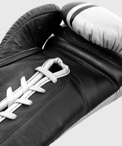 Venum Shield Pro Boxing Gloves - color: Black/White, size: 10oz XL, style: Laces