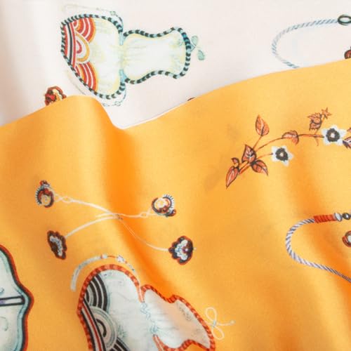RIIQIICHY Hair Scarf for Women Like Silk Scarves Headband Neck Scarfs Twilly Purse Accessories - color: C008