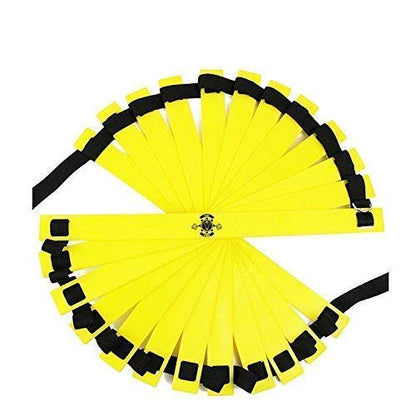 20 feet Speed Training Agility Ladder Carry Bag 12 Heavy Duty Adjustable Yellow Rung 10 disc Cones 4 Hooks Outdoor Workout Football Sport Adult Soccer Ball 2014 World Cup Design Size 5