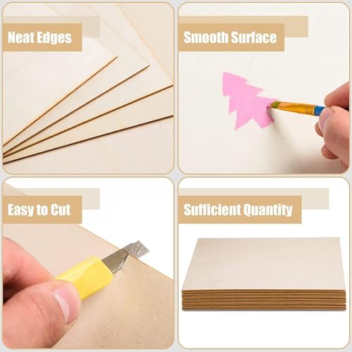 AWIZOM 12 Pack Basswood Sheets for Crafts 12 x 16 x 1/16 Inch-2 mm Thick Plywood Sheets Unfinished Wood Sheet Boards for DIY Craft Projects, Architecture Models, Engraving, Wood Burning, Staining - size: 12 x 16 inch