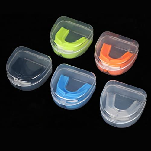 Sports Mouth Guard Youth Mouthguard Adults Athletic Double-Sided Gum-Shield for Football Basketball Boxing MMA Hockey Teeth Protector Boxing - color: Transparent White