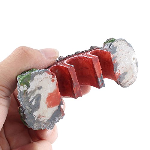 Ruilogod Resin Aquarium Fishbowl 3 Holes Arch Bridge Shaped Emulational Ornament Landscape Colorful (id: 809 401 543 f50 6c2