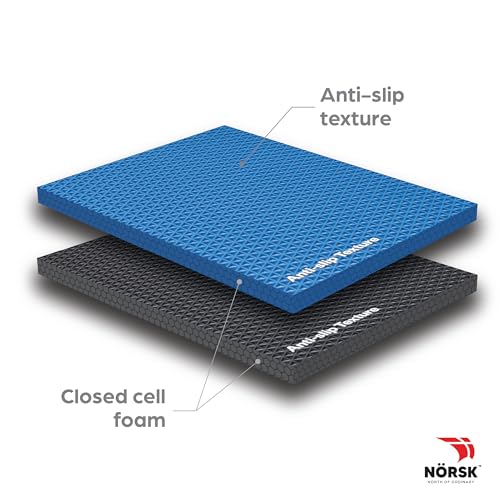 Reversible Exercise Mats 3/4" Thick EVA Interlocking Foam Tiles, Perfect Home Gym Flooring, 4 Tiles & 8 Trim Pieces, 16 Sq. Ft. 24"x24" Dazzling Blue/Black - color: Dazzling Blue/Black, size: 4 Tiles - 16 Sq. Ft.