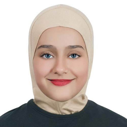 AL AMIRA Girls Hijab - One pcs Ninja Hijab - headband - underscarf Cap - - color: Beige