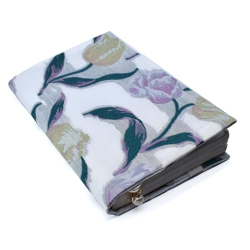 BLBMH 5x8 Book Cover | Handmade Non-Stretch Fabric Sleeve with Bookmark | for Paperback Bible Journal | Privacy Reading Gift for Women - Tulip - color: Tulip