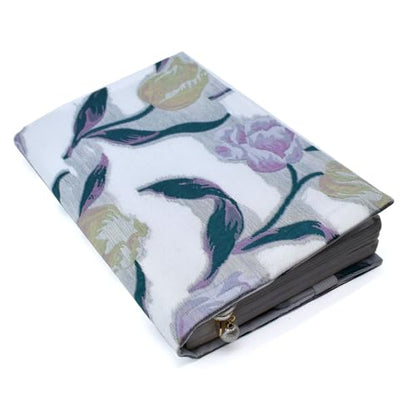BLBMH 5x8 Book Cover | Handmade Non-Stretch Fabric Sleeve with Bookmark | for Paperback Bible Journal | Privacy Reading Gift for Women - Tulip - color: Tulip