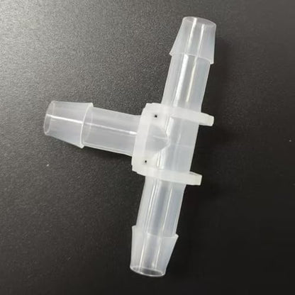 3 Way Tee Connector Equal Barbed T-Fitting 3 Way Hose Barb Adapter for Laboratory Biochemical Analytical Instruments Food Machinery Aquarium Equipment 100pc/pk (9.6mm 3/8'' Cir) - size: 9.6mm 3/8'' Cir