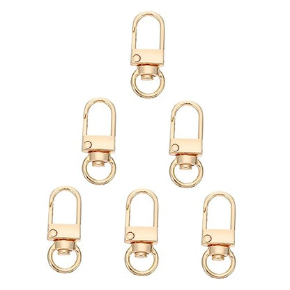 LALAFINA 15pcs Set Lobster Claw Clasps Carabiner Swivel Key Ring Clasp for Home Keys