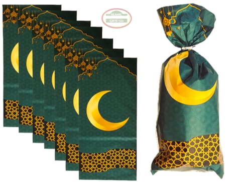 100 Pcs Ramadan Mubarak Bags Ramadan printed Ramadan bags for Bracelets Eid Mubarak Party Decorations Gifts for Muslims Ramadan Favors Ramadan Decor (BAGS) - style: BAGS
