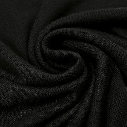 Women Slouchy Beanies Cap Soft Hijab Cap Under Scarf for Women Muslim Jersey Hijab Undercaps(1PC/2PC) - color: Black