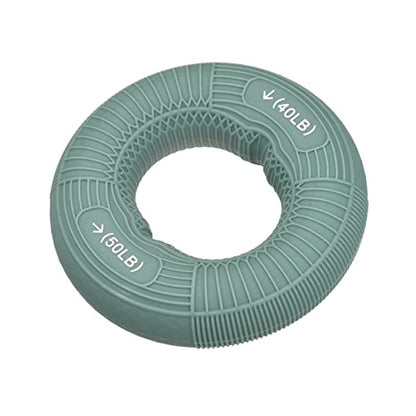 uxcell Hand Grip Strengtheners, 3.07" 40-50 Lbs Silicone Rings Fingers Forearms Exercises Grip Trainer for Rock Climbing Athletes Workout, Green - color: Green
