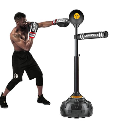 Freestanding Reflex Bag,Boxing Speed Trainer for Adults&Youth,Adjustable Height Boxing Spinning Bar,Speed Bag for Home Office Gym