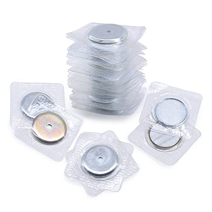 SEMINI Hidden Sew Magnetic Snap Invisible Hidden Sew in PVC Hidden Purse Closure for Fastener Handbag Cloth Clasp DIY Craft Sewing Tools (25mm) - size: 25mm,circular