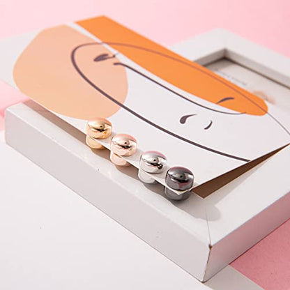 4 Pcs Strong Hijab Magnets Accessories Fashion Veil Weights Brooch Multi-Use Pinless Buttons Hijab Pins for Headscarf Scarves