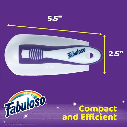 Fabuloso Compact Scrub Brush with Handle, White and Purple, 5.5 Inch - size: Scrub Brush w/ Handle