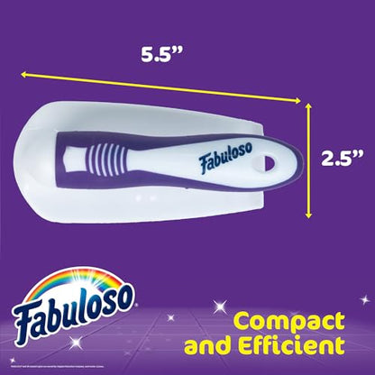 Fabuloso Compact Scrub Brush with Handle, White and Purple, 5.5 Inch - size: Scrub Brush w/ Handle