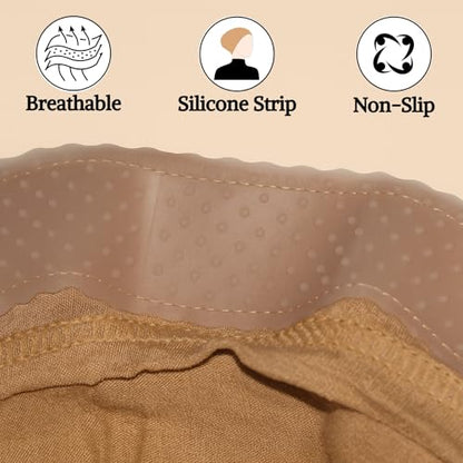 The Grip Cap Non-Slip Hijab Undercap for Women – Breathable Under Hijab Cap – Athletic & Daily Wear–Lilac & Tan