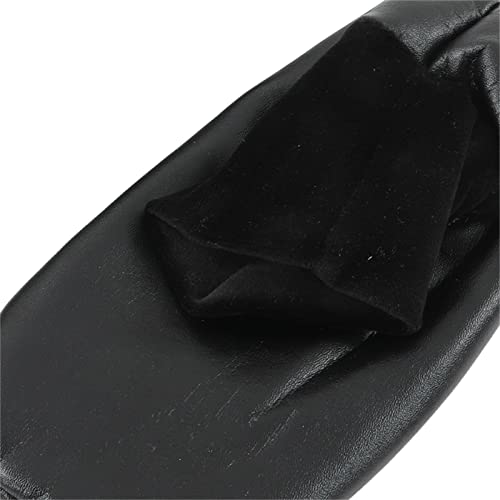 Sunnah Khuff Socks, Muslim Khuffain Socks Mosque Thermal PU Leather Polyester Plush Lining 36 To 41 EU Shoe Size (black elastic mouth)